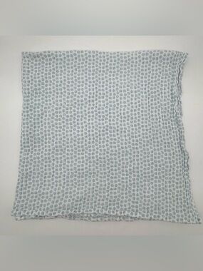 Le Petit Baby Muslin Swaddle Blanket In Aqua Polka Dot Pattern
